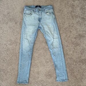 Hollister Men's Faded Blue Skinny Jeans